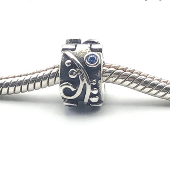 Pandora Silver Blue Clip Charm - Picture 8 of 9